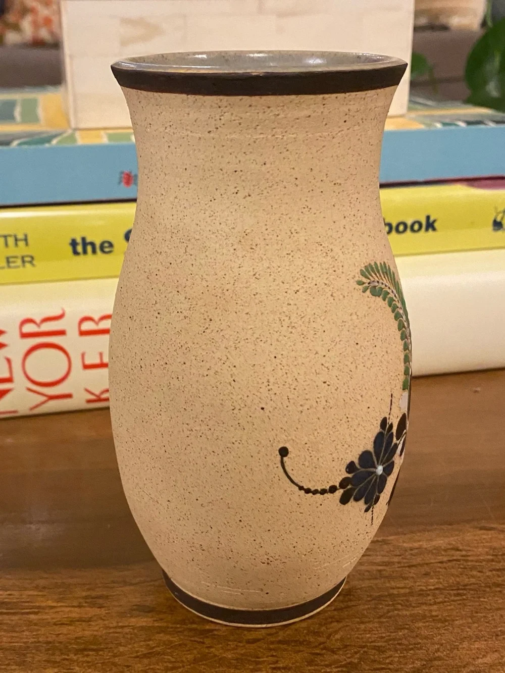 Mexican Gardiel Tonala Folk Art Pottery Vasa Flowers Signed 5.5”